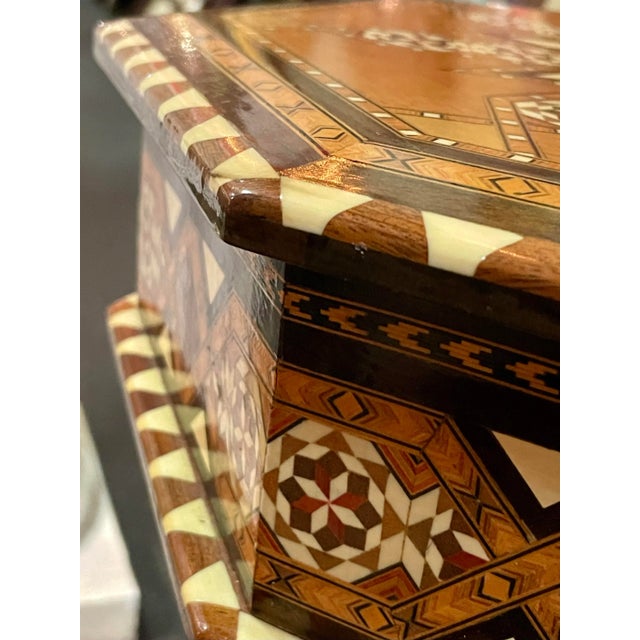 1960s Vintage Spanish Octagonal Damascene Marquetry Table W ...