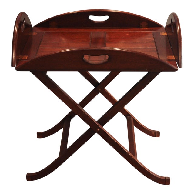 George III Butlers Tray with Folding Stand, Set of 2 For Sale