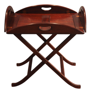 George III Butlers Tray with Folding Stand, Set of 2