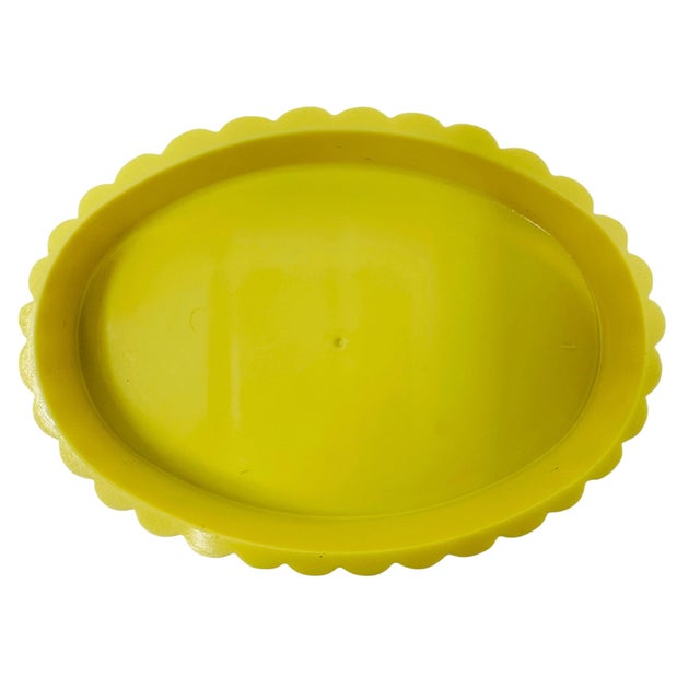 1970's Bai Yellow Faux Bamboo 4pc Bathroom Set Wastebasket Tissue Box Cover Soap For Sale - Image 13 of 18