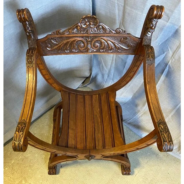 Old Armchair Seat CURULE also known as DAGOBERT Inspired by the Throne of the King of France "Dagobert" in the year 630 In...