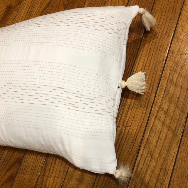 Boho Chic Serena & Lily Pillow With Tassels Bolster For Sale - Image 3 of 5