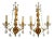 Gilt Bronze and Crystal Two Light Sconces by Sterling Bronze Co. N.Y - A Pair For Sale