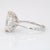 5Ct Lab Diamond Ring With Sapphire Accent and Natural Diamonds Halo in 14k Gold, Size 6.75 For Sale - Image 9 of 9
