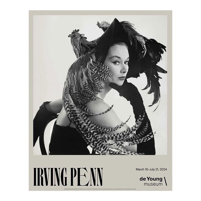 Irving Penn Woman in Chicken Hat Official Exhibition Poster For Sale