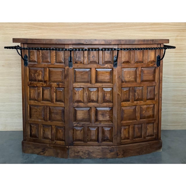 Spanish Carved Walnut Draper’s Counter, Castilian Revival, 1930s For Sale - Image 16 of 18