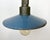 Industrial Blue Enamel Factory Pendant Lamp with Cast Aluminium Top, 1960s For Sale - Image 4 of 16