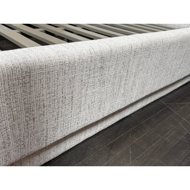 Gray Eastern King Size Interlude Home Channel Bed Frame For Sale - Image 8 of 12