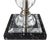 Elegant and sophisticated table lamp featuring a striking column of five clear crystal orbs accented with polished silver-...