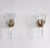 Italian Murano Crystal Glass and Brass Wall Sconces, 1990s, Set of 2 For Sale - Image 3 of 18