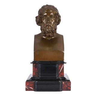 Anonymous, Portrait Bust of Homer, 1900, Bronze For Sale