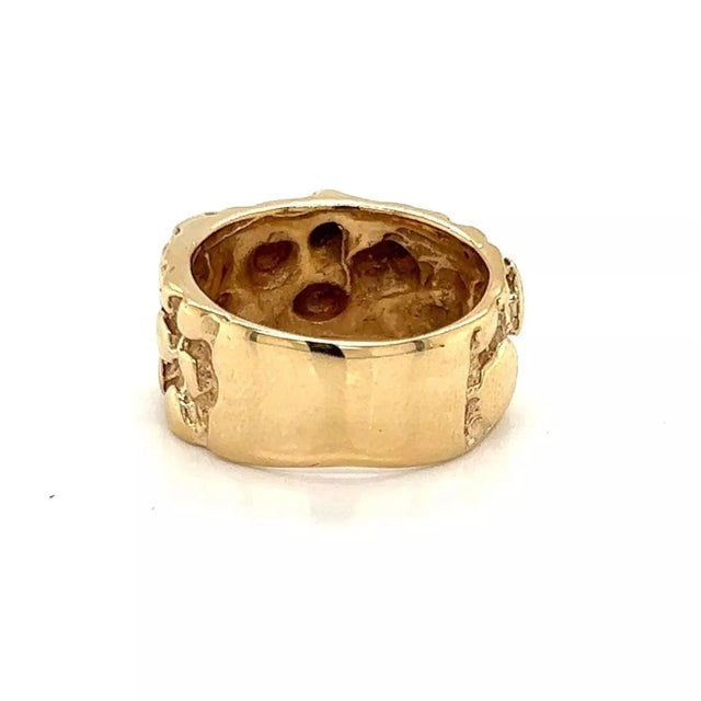 Contemporary 24120 - Nugget 14k Yellow Gold Ring For Sale - Image 3 of 4