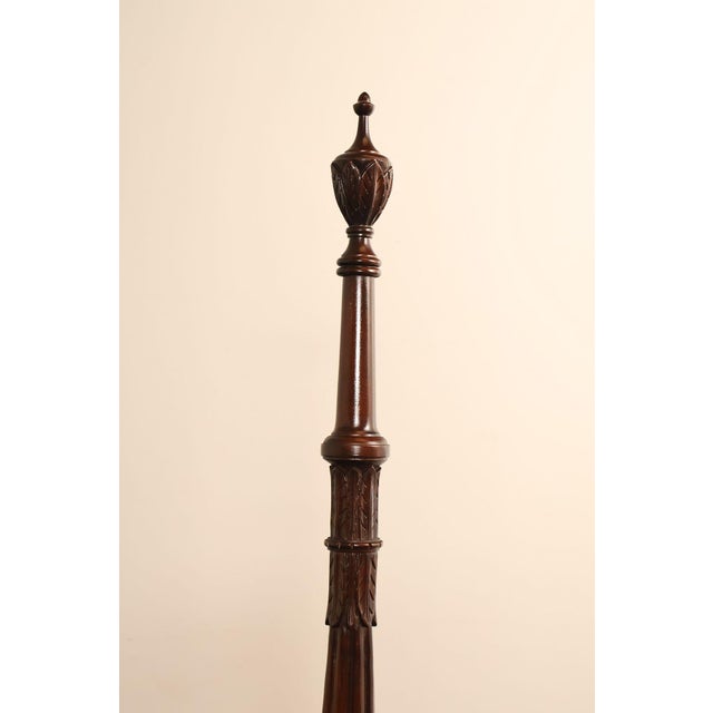 Statton King Size Carved Cherry Poster Bed For Sale - Image 9 of 18
