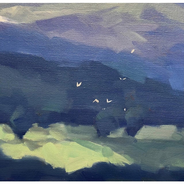Early 21st Century Under the Boughs by Judd Mercer | Oil on canvas Landscape with a tree and a small cabin in a field. For Sale - Image 5 of 5