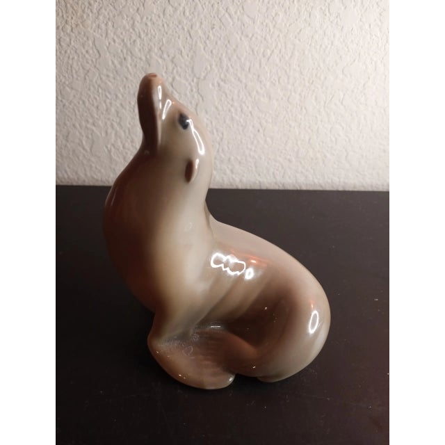Rare Vintage Royal Copenhagen Denmark Seal Figurine For Sale - Image 9 of 9