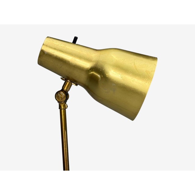 Metal 1960s Falkenbergs Belysning, Floor Lamp, Brass For Sale - Image 7 of 11