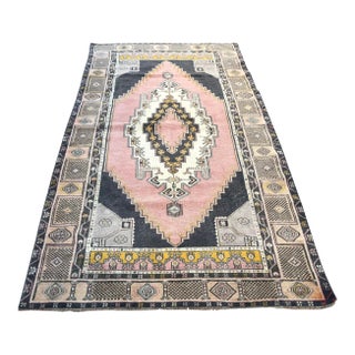 1960s Handknotted Turkish Area Rug-4'5x8'2" For Sale