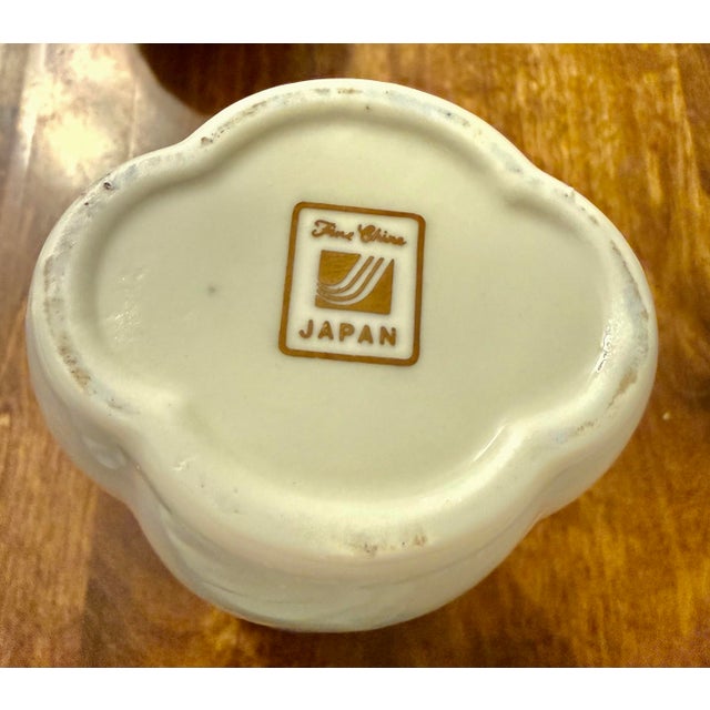 Late 20th Century Fine China of Japan Floral Vase and French Orchid Bud Vase by Toyo Japan For Sale - Image 11 of 12