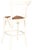 Modern Hamilton X Back Counter Stool in Distressed Ivory & Medium Brown For Sale - Image 3 of 5