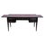 This black ebonized directoire style desk includes brass detailing, red leather and original keys. France, circa...