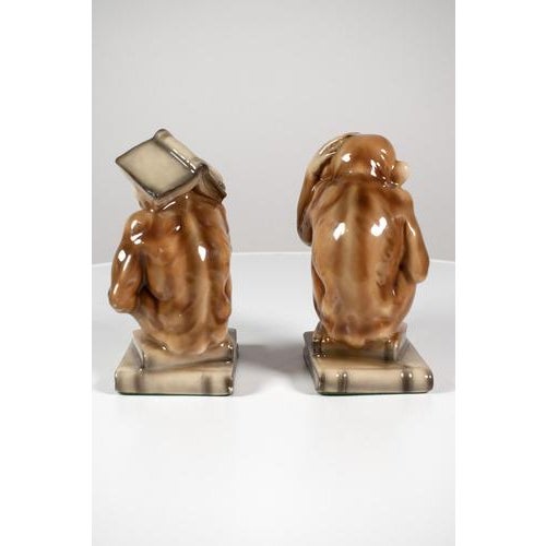 Ceramic Bookends from Norleans, Set of 2 For Sale - Image 4 of 12