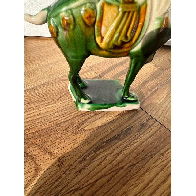 1970s Small Green Ceramic Horse Figurine For Sale - Image 4 of 7