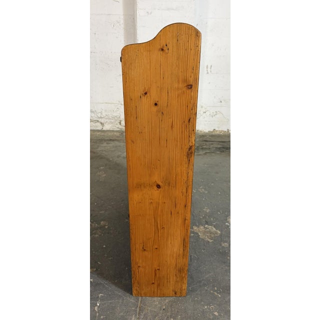 Brown Antique Rustic Pine Open Bookcase With Plank Back For Sale - Image 8 of 10