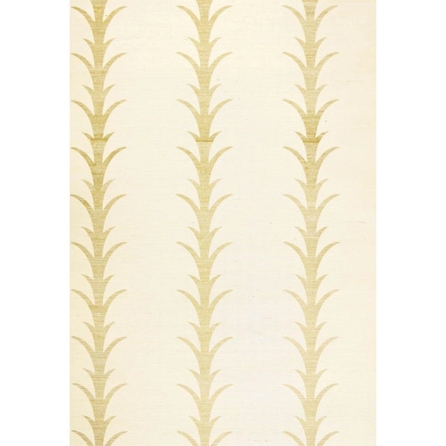 Schumacher X Celerie Kemble Acanthus Stripe Wallpaper in Filigree