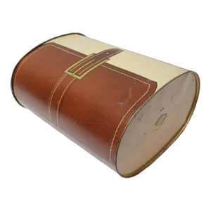 Vintage Cheinco "Pocketbook" Tin Litho Wastebasket