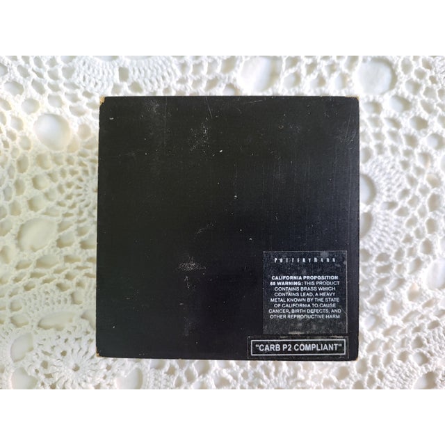 Contemporary Finish Pottery Barn Decorative Wooden Box With Black, Green & Gold Leaf For Sale - Image 3 of 5