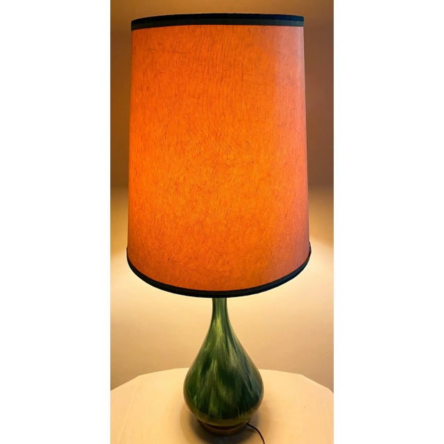 Mid Century Modern Green Malachite Table Lamp For Sale - Image 11 of 13