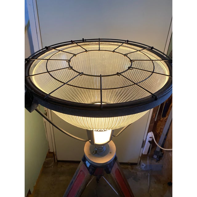 Vintage Holophane Glass Uplight Lamp on Keuffel & Esser Surveyor’s Tripod For Sale - Image 10 of 10