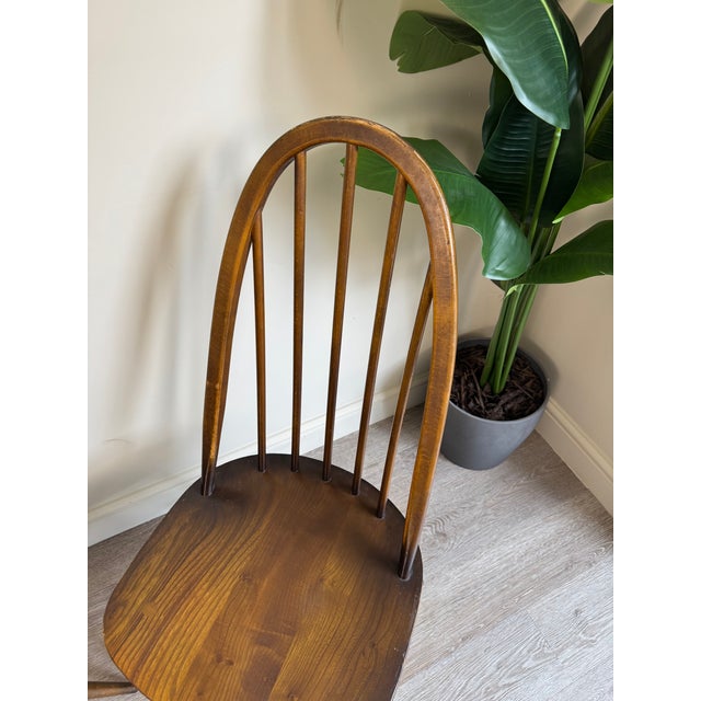 Wood Vintage Windsor Dining Room Chairs by Lucian Ercolani for Ercol, 1980s, Set of 4 For Sale - Image 7 of 13