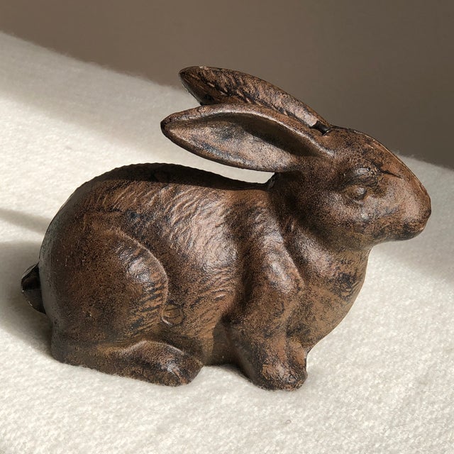 Antique Cast Iron Rabbit Doorstop Chairish