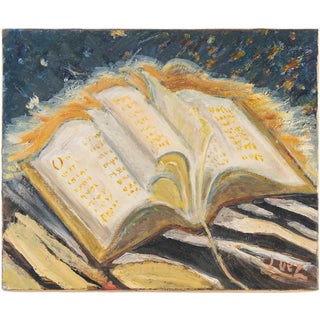 Evelyne Luez, Book, 20th Century, Oil on Canvas For Sale