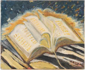 Evelyne Luez, Book, 20th Century, Oil on Canvas