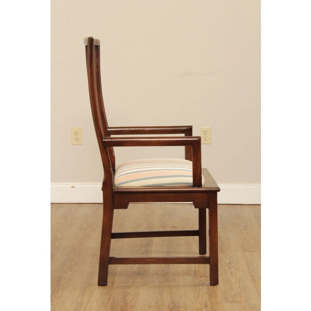 Brown Martin Industries Vintage Pair Asian Yoke Back Armchairs For Sale - Image 8 of 13