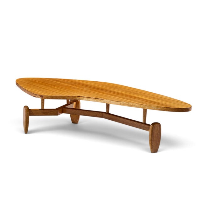Mid-Century Modern John Keal for Brown Saltman Model 92 Mid Century Outrigger Coffee Table For Sale - Image 3 of 10