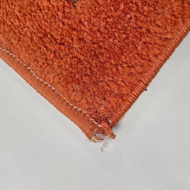 Modern Italian Rectangular Rug with Brown and Orange Geometric Decorations, 1970s For Sale - Image 14 of 18