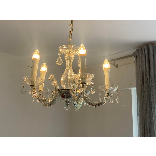 Mariateresa style chandelier in clear crystal sor classique and contemporary interiors. chromed metal frame, trasparent...
