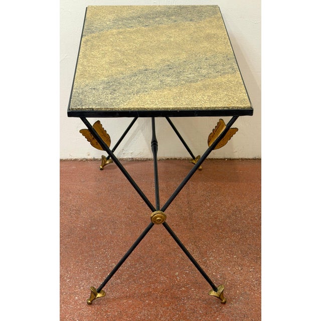 Maison Jansen Style Gilt-Iron Arrow Motif Side Table, France, 1970s For Sale - Image 15 of 18
