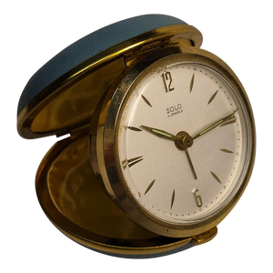 1972 French Folding Travel Alarm Clock by Solo