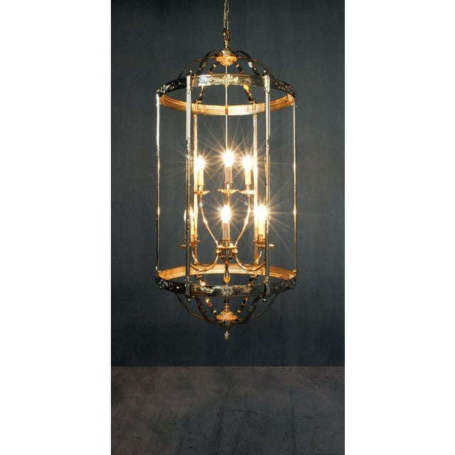 Palace 8 Lights Suspension Lamp in Gold Plate and Crystal by Aggiolight For Sale - Image 4 of 6