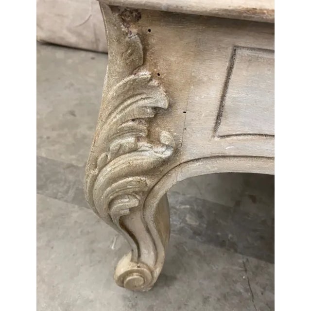 Early 20th Century French Louis XV Style Marble Top Painted Commode For Sale - Image 5 of 8