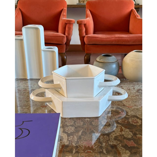 White Ceramic Vide Poche by Sergio Asti for Gabbianelli, Italy, 1970 For Sale - Image 12 of 18