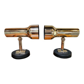 Mid-Century Modern Lightolier Brass Wall Sconces - A Pair For Sale