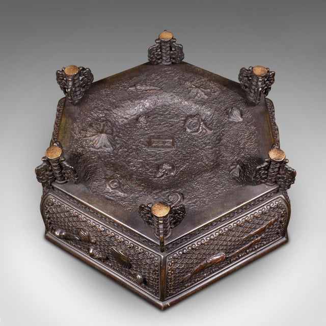 Antique Suiban Planter, Japanese Bronze Bonsai Jardiniere, Edo Period, Victorian For Sale - Image 10 of 12