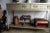 Modern Metal Industrial 2 tier side table/ console table with a simple brushed metal finish: Our clean-lined and trendy...