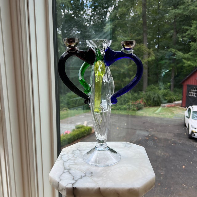 Contemporary Blown Glass Vase and Candelabra by Bořek Šípek For Sale - Image 3 of 10