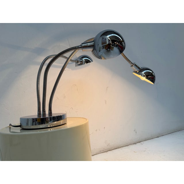 Hydra Table Lamp attributed to Pierre Folie for Jacques Charpentier, France, 1970s For Sale - Image 4 of 6